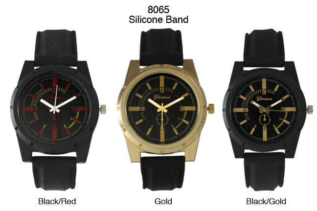 6 Geneva Strap Band Watches