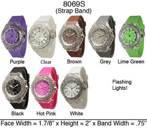 6 Geneva Silicone Strap Band Watches