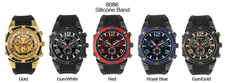 6 Geneva Strap Band Watches