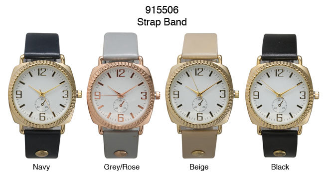 6 Geneva Strap Band Watches