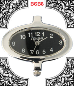 12 Geneva Silver tone contemporary style watch faces