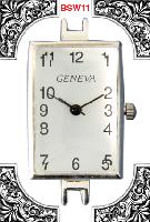12 Geneva Silver tone contemporary style watch faces