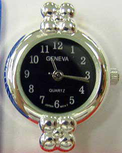 12 Geneva Silver tone contemporary style watch faces