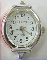 12 Geneva Silver tone contemporary style watch faces