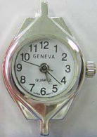 12 Geneva  Silver tone contemporary style watch faces