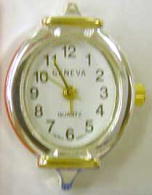 12  Geneva  Two tone contemporary style watch faces