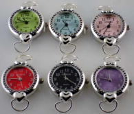 12 Silver Tone Color Loop Watch Faces