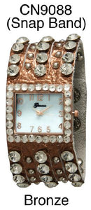 6 Geneva Leather Band Watches