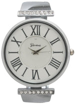 Load image into Gallery viewer, 6 Rhinestone Encrusted Bangle Watch with Roman Numerals
