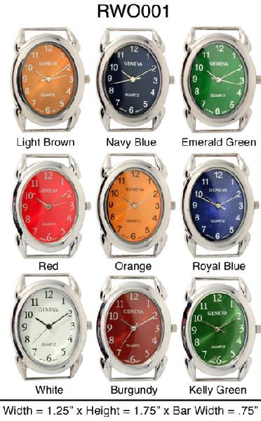 6 Oval Solid Bar Watch Faces