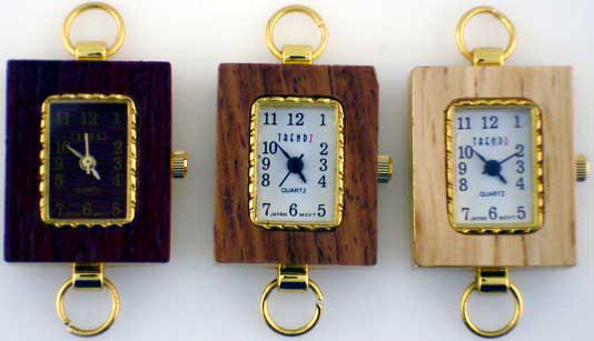 12 Gold tone Wood watch face