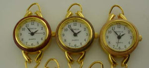 12 Gold Tone Wood Watch Faces