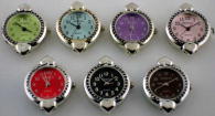 12 silver tone color face beading watch faces