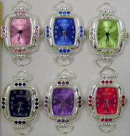 12 Watches Faces with  Rhinestone Case & Color Dial