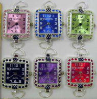 12 Watches Faces with Color Rhinestone Case & Matching Dial