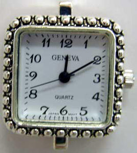 12 silver tone beading watch faces