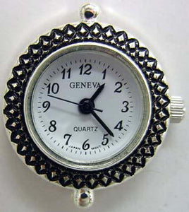 12 silver tone beading watch faces